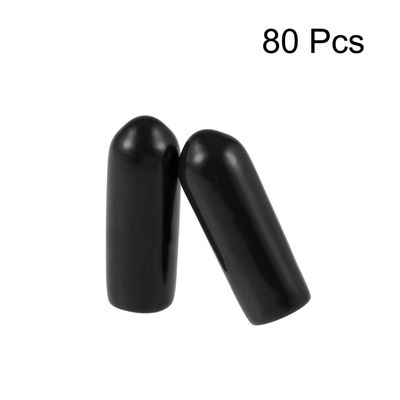 5 Capuchons Silicone BNC Femelle | Anti-poussière - 9.5-11mm | Noir - Sourcing Map
