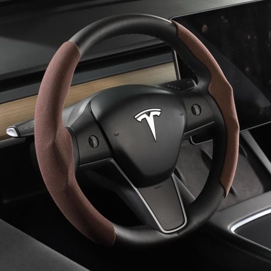 Tesla modèle 3 incrustation de volant housse de volant housse de volant en  carbone