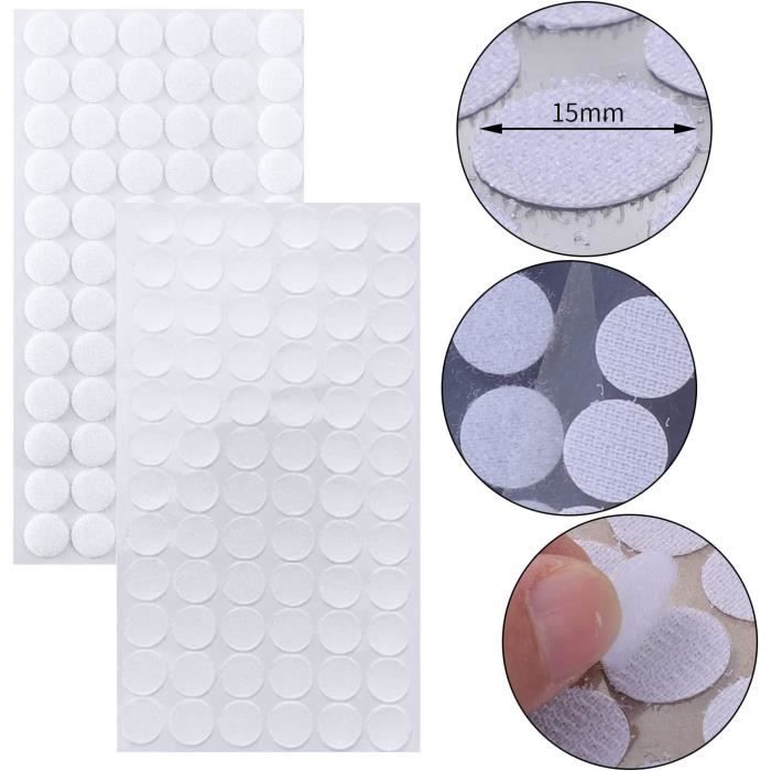 1400 Pastilles Scratch Autocollantes – 700 Paires Crochet/boucle Pour Bricolage, Couture Ou Rangement !