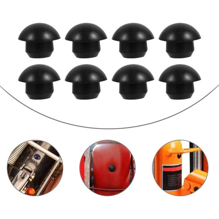 10 Bouchons De Remplissage Pour Cric Hydraulique - Caoutchouc Noir
