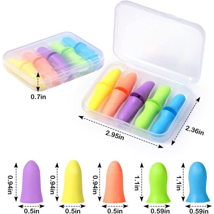 24 Paires Bouchons D'Oreille En Cire - Anti-Bruit Pour Dormir - Réutilisables - Enfant/Adulte - Rose