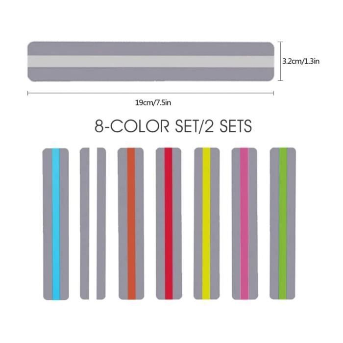 Regle De Lecture Pour Dyslexie Tdah Lot De 48 Bandes De Lecture Guidées Avec 3 Styles De Surlignage Marque-pages Règle De Lecture Suivi De Lecture Bandes Colorées Couleurs Assorties Aide à La