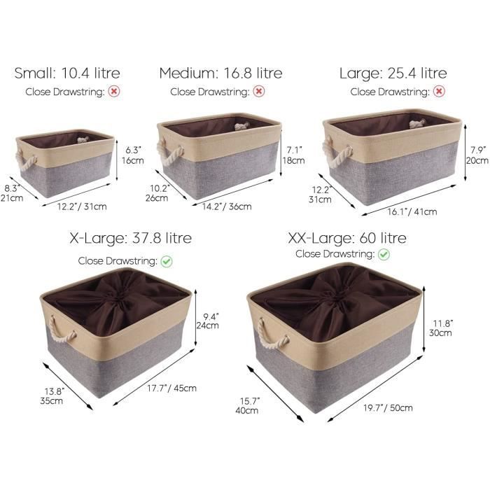 Soldes Boîte de rangement pliable en tissu à petits prix - Kiabi