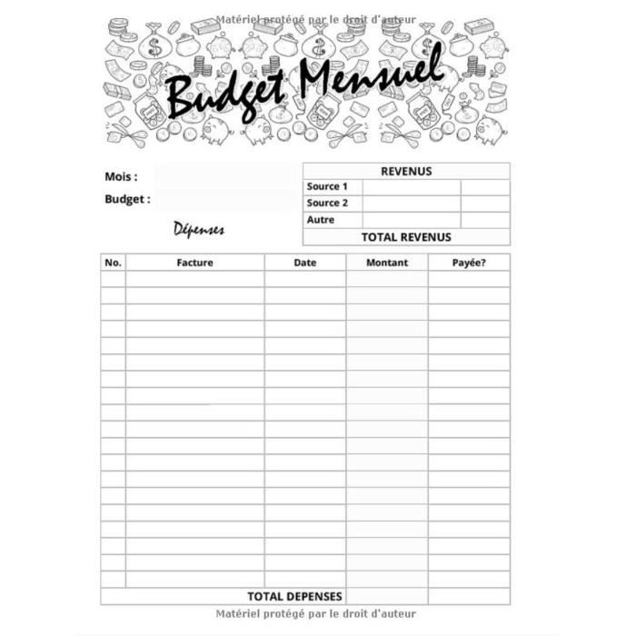 314 Budget mensuel Familial : Carnet Budgétaire - A4 - 145 pages