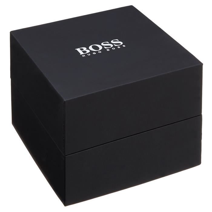 HUGO BOSS Montre bracelet Homme 1513476 Quartz Cuir Gris Achat vente montre Homme Adulte Gris Cuir Cdiscount
