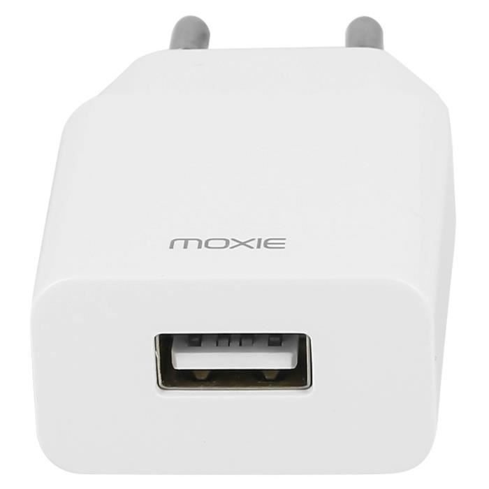 Chargeur Secteur Moxie Duo charge rapide avec 2 Entrées USB - Blanc