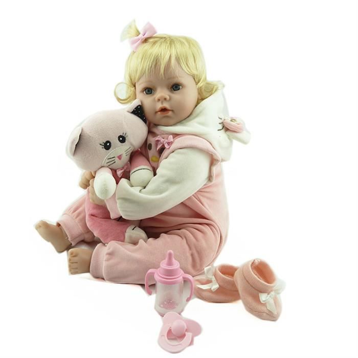 22 pouce 55 cm bébé reborn Silicone poupées, réaliste poupée