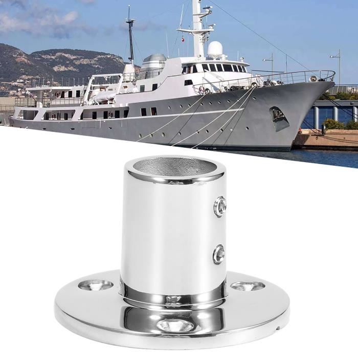 Main Courante Ronde 90° En Inox 316 – Pour Bateau, Diamètre 22mm Ou 25mm, Finition Miroir, Marine Grade