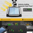Projecteur solaire extérieur à 36 LED ultra puissantes et étanche IP65 avec détecteur - Noir-2