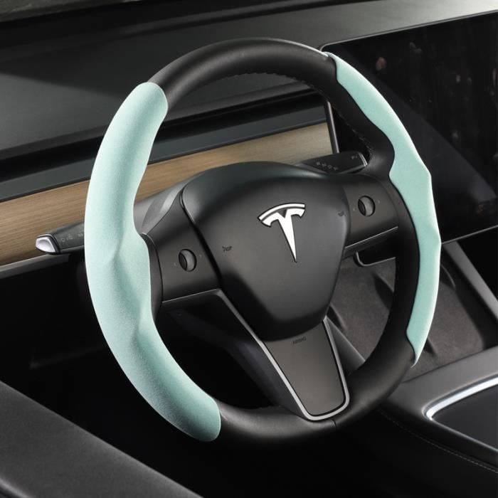 Housse de volant de Sport en cuir respirant et antidérapant pour Tesla  Model 3, accessoire de style de voiture - AliExpress