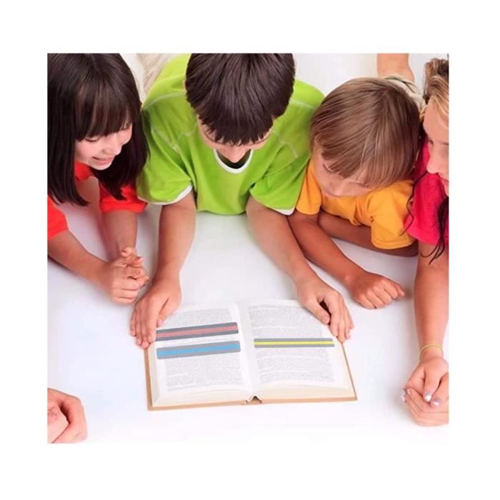14pcs Règle de Lecture pour Dyslexie règle de Lecture en Plastic Bandes de Surbrillance Guide de
