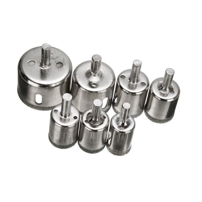 Lot De 10 Forets Diamantés Pour Verre/carrelage - Scie-cloche Argenté - Neuf, Acier Carbone