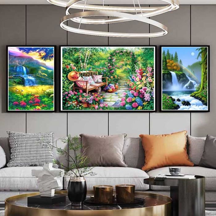 TDFERAN 40x40CM Diamond Painting Paysage Fenêtre Montagne Bord De Mer Broderie Diamant Paysage Bord De Mer Diamond Painting Fenetre Vue Mer Peinture Diamant Paysage Mer Pour Décoration Murale