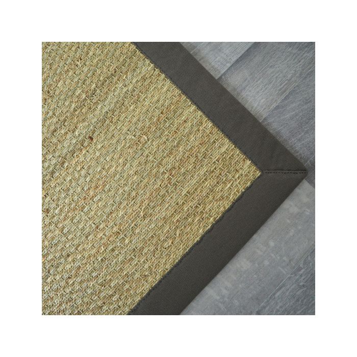 Tapis Jonc De Mer Kalapa Fin Panama Ganse Coton Anthracite 80 X 150 tapis-jonc-de-mer-kalapa-fin-panama-ganse-coton-anthracite-80-x-150