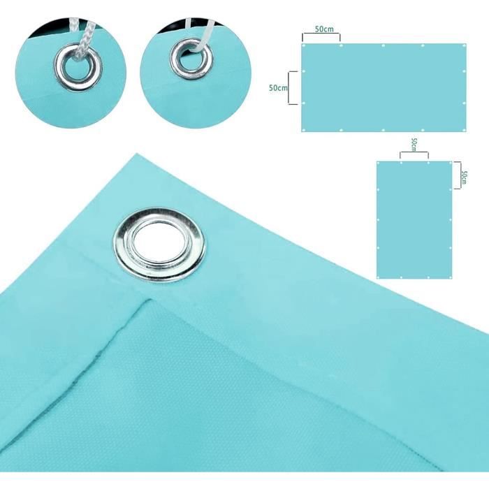 Toit Pare-Soleil Trampoline 6/8 Poteaux – Housse Imperméable Anti-UV Anti-Poussière, Protection Complète Pour Trampoline Extérieur