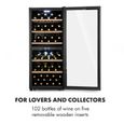 Klarstein Barossa 102 Duo Cave à vin de luxe 102 bouteilles - 2 zones réglables 5 à 18 ° C + étagère pour verres-3