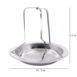 2 Supports à Poulet Vertical Inox - Rôtissoire Poulet Four Gril Camping - Avec Brosse à Huile & Chiffon