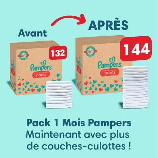 Couches-Culottes Harmonie Taille 5 12kg - 17kg PAMPERS : le paquet de 56  couches à Prix Carrefour