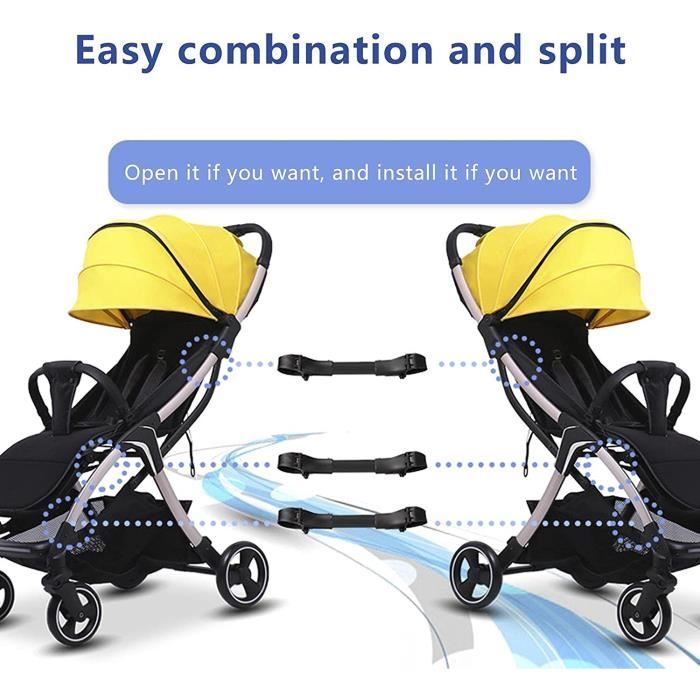 IMBABY-Adaptateur de pédale de poussette 2 en 1, plaque debout pour  deuxième enfant avec siège, couplage portable pour poussette jumeaux,  accessoires pour bébé - AliExpress