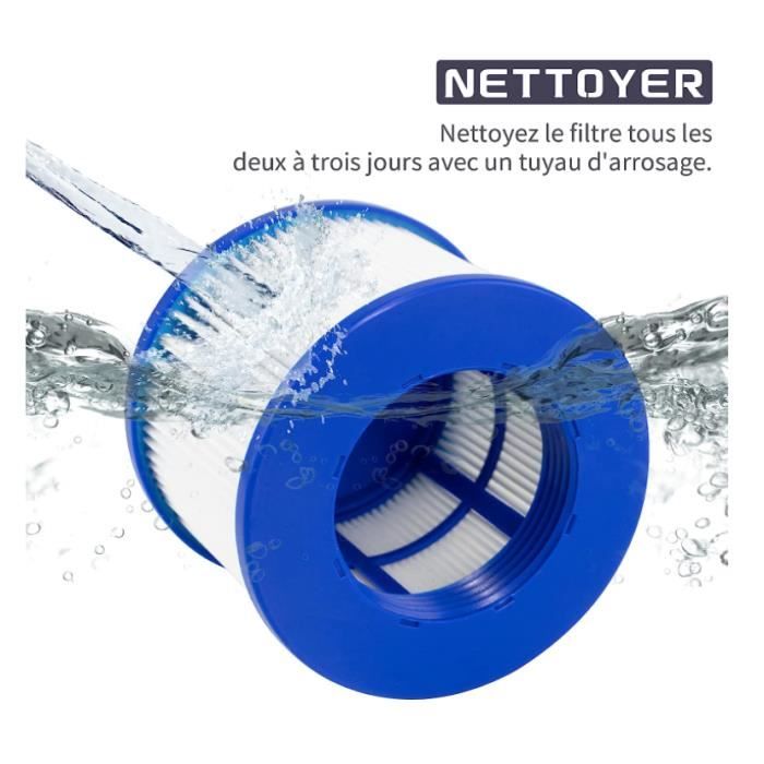 Cartouches Filtre Spa (Lot De 6) – Compatible Clever Spa & Cosy Spa, 75 X 100 Mm, Type VI