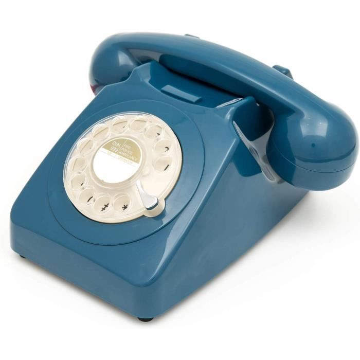 Téléphone fixe vintage bakélite ivoire - Années 60