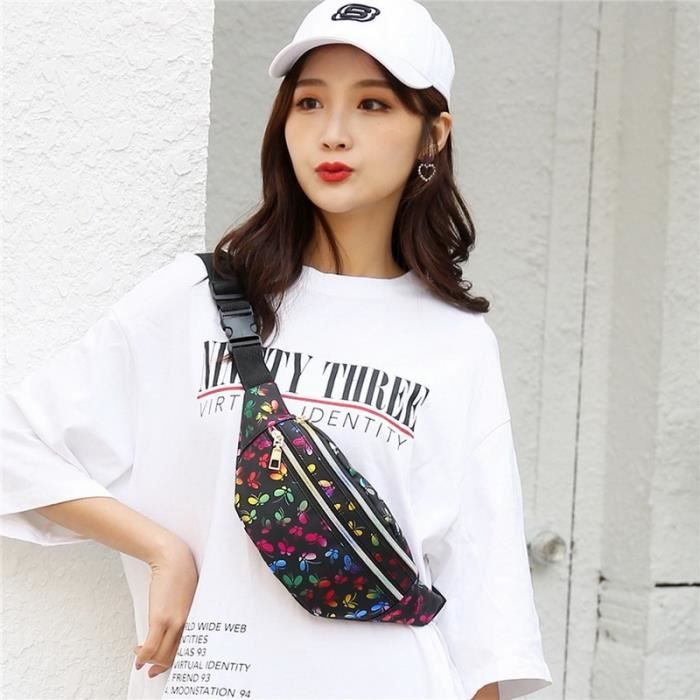 Sac banane Sac banane color pour femmes imprim de dessin Anim