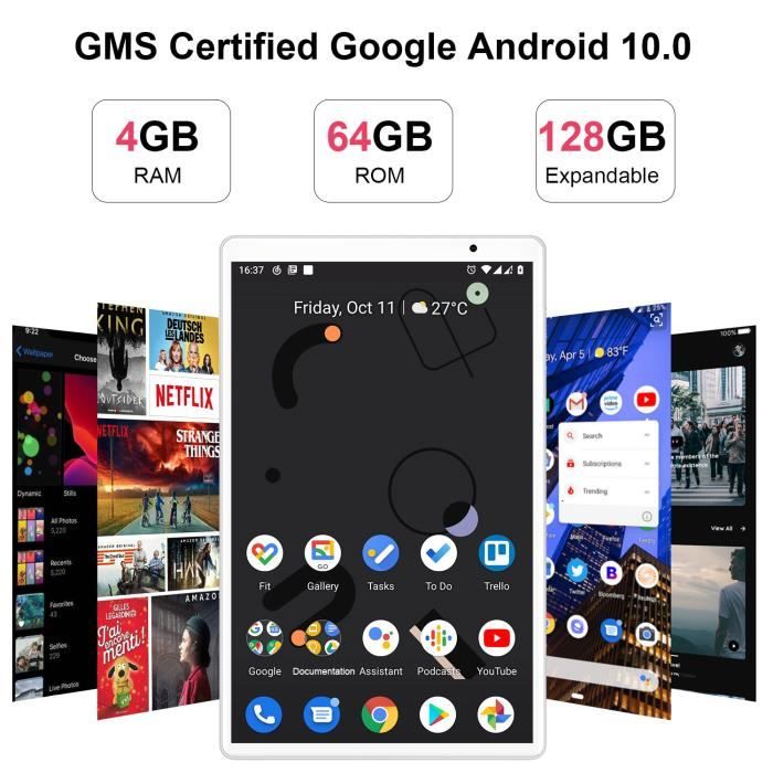 4G Tablette Tactile Ecran 10 Pouces - Doule SIM/WiFi3