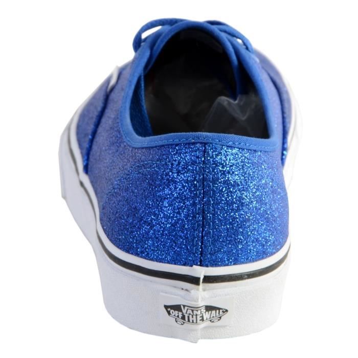 Basket Vans Authentic VANS Version basse Glitter princess bl trwht Lacets Bleu Mixte Glitter princess bl trwht Cdiscount Chaussures
