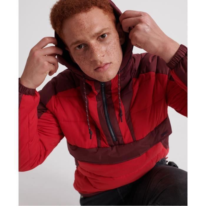Veste a enfiler matelassee Superdry Downhill Homme Rouge Sports d hiver Montagne Piment Cdiscount Sport
