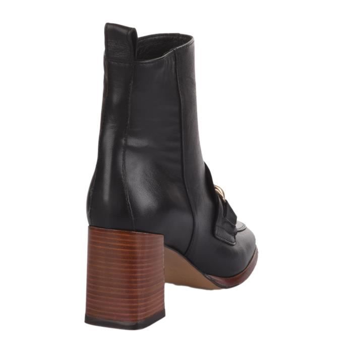 Boots femme MIGLIO Noir 41 Noir Cdiscount Chaussures