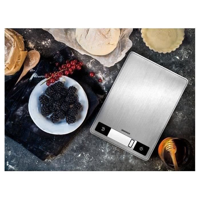 Balance De Cuisine Soehnle Page Compact 300 - Précision 1g - Capacité 5kg - Verre Et Blanc