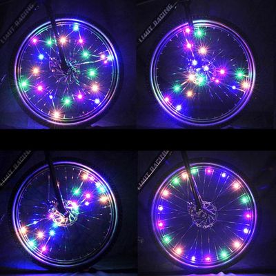 Éclairage LED Rechargeable Pour Rayons De Vélo - 16 LEDs RGB, Détection Automatique, Type-C