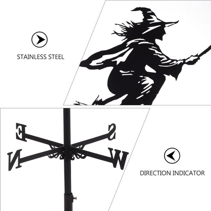 Girouette En Métal, Girouette En Acier Inoxydable Avec Décoration De Jardin Montée Sur