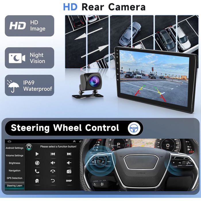 Podofo Autoradio pour Citroën C4 2004-2009 avec sans Fil Carplay Android Auto, 9 IPS Touchscreen Car Radio, 8 Core 2 64G, Bluetooth/WiFi/Mirror Link/GPS/DSP Caméra arrière Podofo Autoradio pour Citroën C4 2004-2009 avec sans Fil Carplay Android Auto, 9 IPS Touchscreen Car Radio, 8 Core 2 64G, Bluetooth/WiFi/Mirror Link/GPS/DSP Caméra arrière