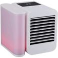 GJCrafts Mini Refroidisseur d'air Mini climatiseur Portable 4 en 1 avec lumiegrave;re LED 7 Couleurs Eacute;cran Tactile LCD Refroid