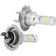 2Pcs Ampoules H7 LED Xénon Super Brillant Blanc 80W 6000K, Ampoule LED Voiture Phare Antibrouillard Etanche, Kit Antibrouillard-0