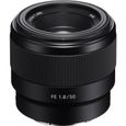 Objectif SONY SEL FE 50 mm f/1.8 - Monture Sony E - Ouverture F/1.8 - Poids 186 g-0