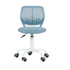 FurnitureR Adolescents Ergonomique Chaise de Bureau, Siège en Tissu, Pivotant sur 360°, Sans Accoudoirs, Bleu Pale