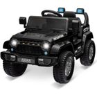 BALOVEBY Voiture Electrique 12V Pour Enfants Avec Télécommande 2,4 G, Bluetooth, Musique, Klaxon et LED Phares Pour Enfants 3+ Ans -- Noir
