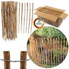 PEMICONT Floranica clôture en noisetier châtaignier 5 m x 90 cm de hauteur, écart entre les lattes 8-10 cm, clôture pour jardin bordure