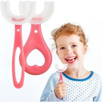 Brosse a Dent Enfant en Forme de U,Nettoyage des Dents à 360°, Brosse a Dent pour Enfants de 2 à 12 Ans