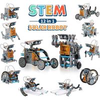12 en 1Kit de Construction de Robots Jouet Solaires - STEM Jouets 190 pièces à Construire Jouets éducatifs pour Enfants de Plus 