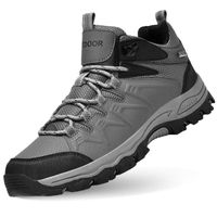 Chaussures de randonnée pour hommes imperméables, résistantes à l'usure et confortables pour une utilisation en extérieur-gris