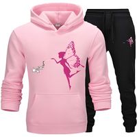 Jogging enfant Fille Petite Fée rose - Multisport - Taille élastiquée - Manches longues