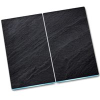 Tulup Planche a découper 60x52cm Pour cuisine chaleur Protection de Splash Glass - Granit noir
