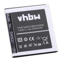 vhbw Batterie compatible avec Samsung SM-G360F téléphone portable (2000mAh, 3,85V, Li-ion)