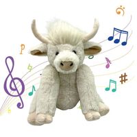 Jouet en peluche de vache écossaise des Highlands, peluche de vache, jouet en peluche de bétail doux avec musique, cadeaux pour N°2