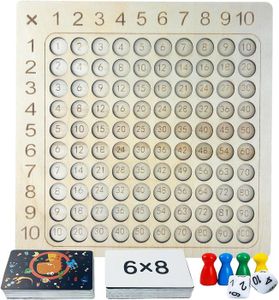 JEU D'APPRENTISSAGE Montessori Mathématique Tableau, 10x 10 Jeu de Mul