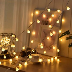 GUIRLANDE D'EXTÉRIEUR Guirlande lumineuse LED d'extérieur avec batterie - Décoration de Noël - 5 m - 50 boules LED - Étanche - Blanc chaud - Éclai[m540]