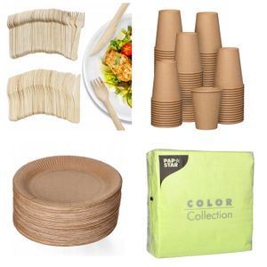 Greensight Lot De 100 Assiettes En Carton Et Bols Jetables En Carton